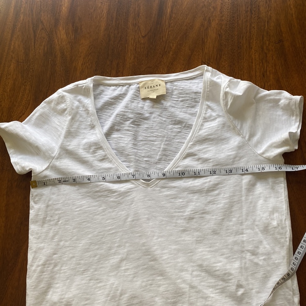 Sezane Malcolm White Short Sleeve Tee - Picture 7 of 7